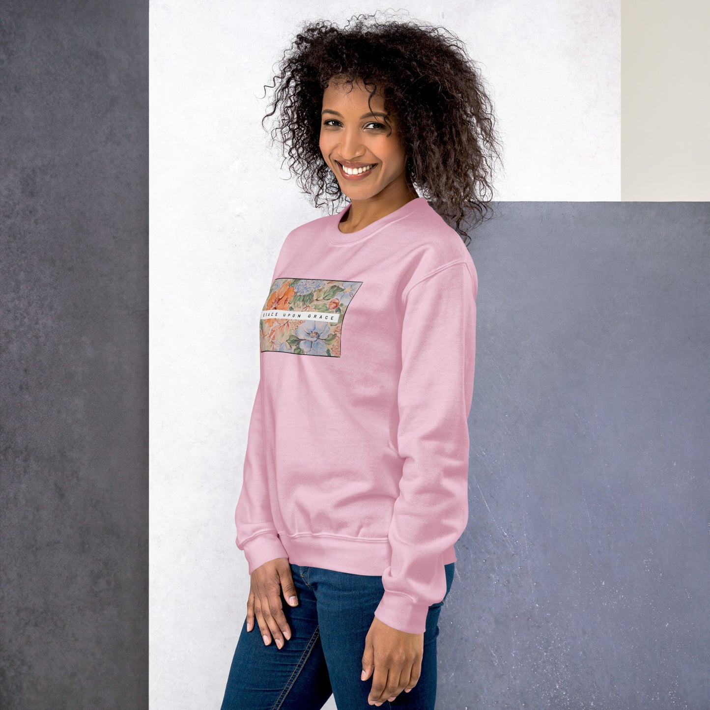 Grace upon Grace Floral Unisex Sweatshirt