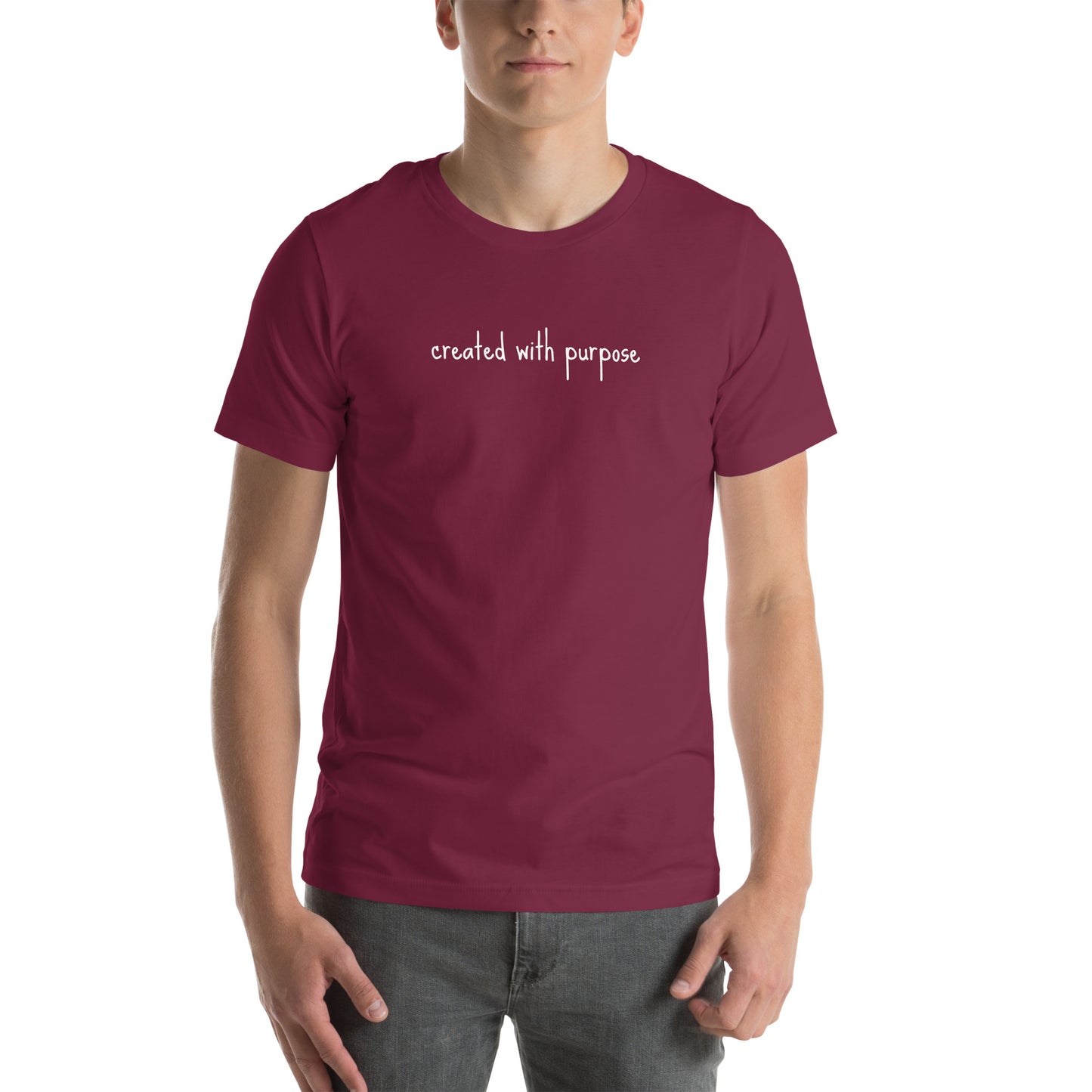 Created with purpose Unisex t-shirt