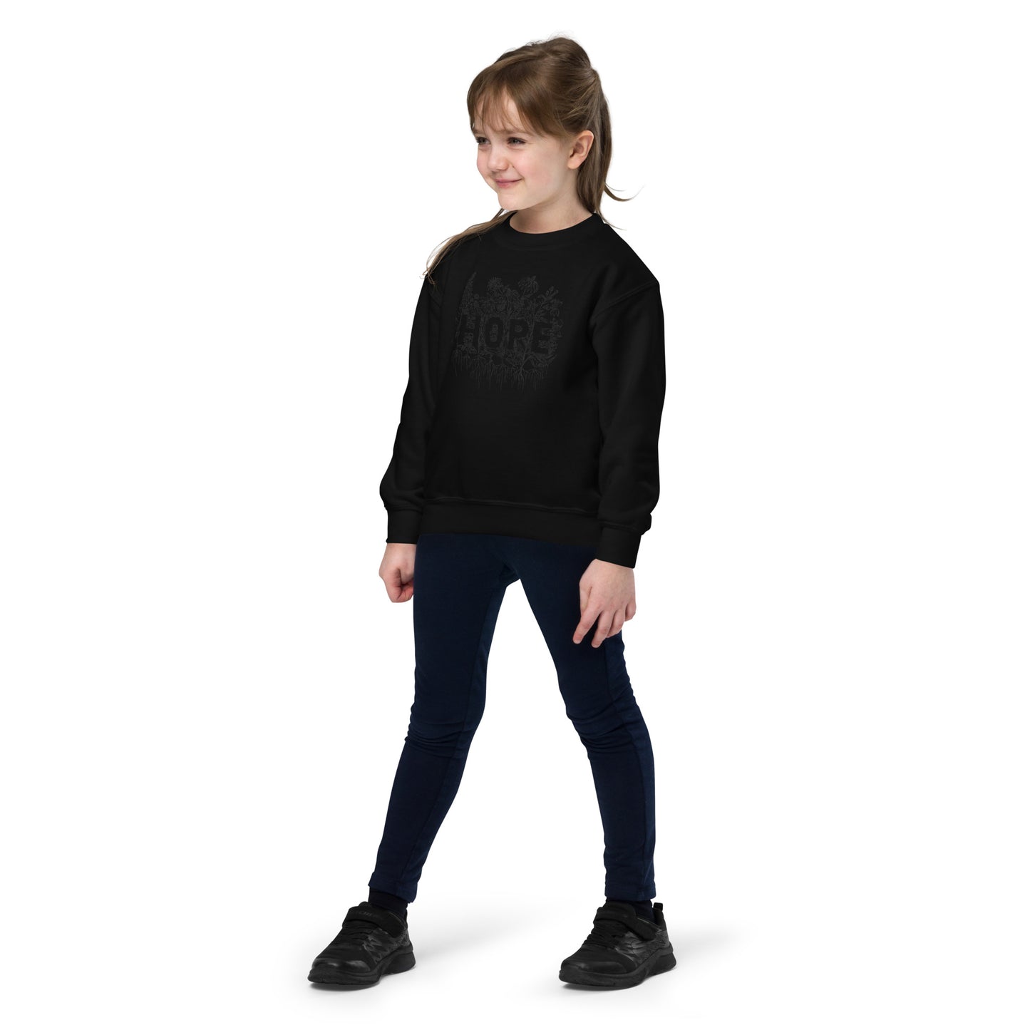 Hope Wildflower- Youth crewneck sweatshirt