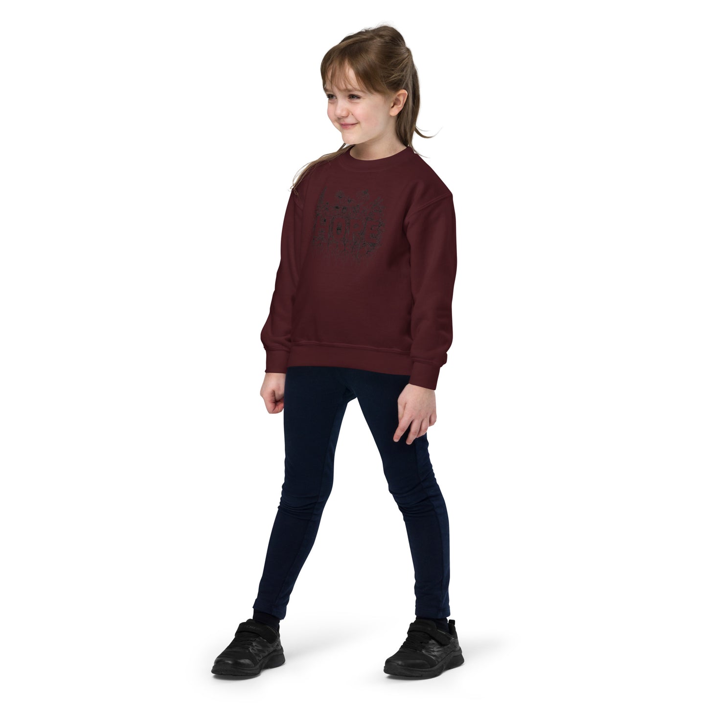 Hope Wildflower- Youth crewneck sweatshirt