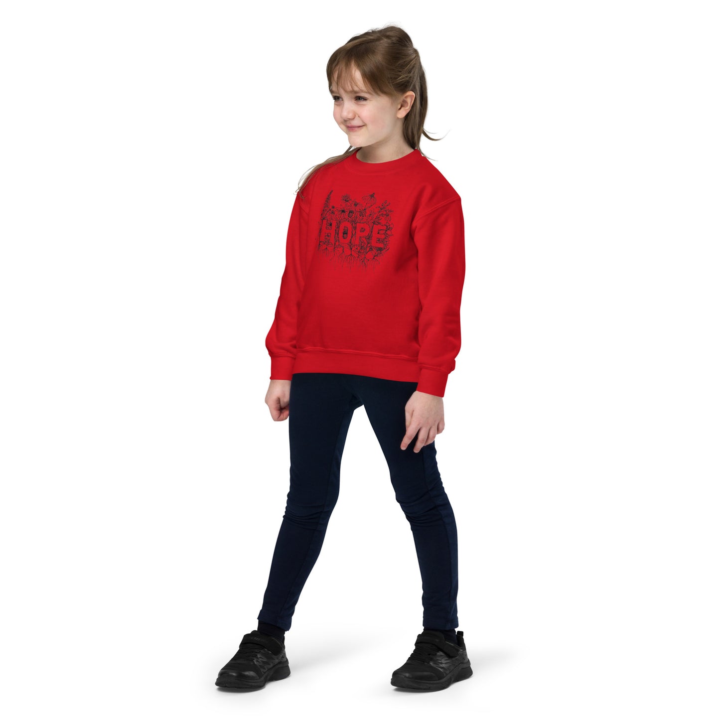 Hope Wildflower- Youth crewneck sweatshirt