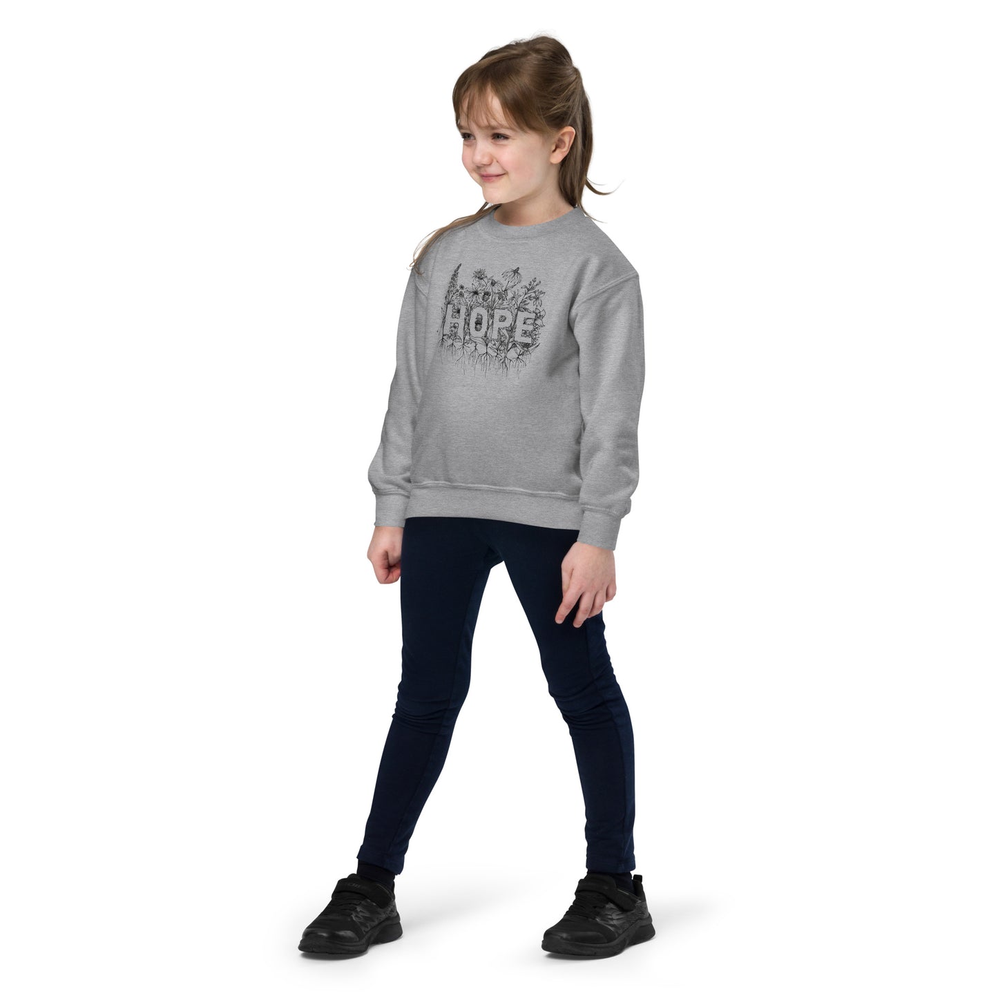 Hope Wildflower- Youth crewneck sweatshirt