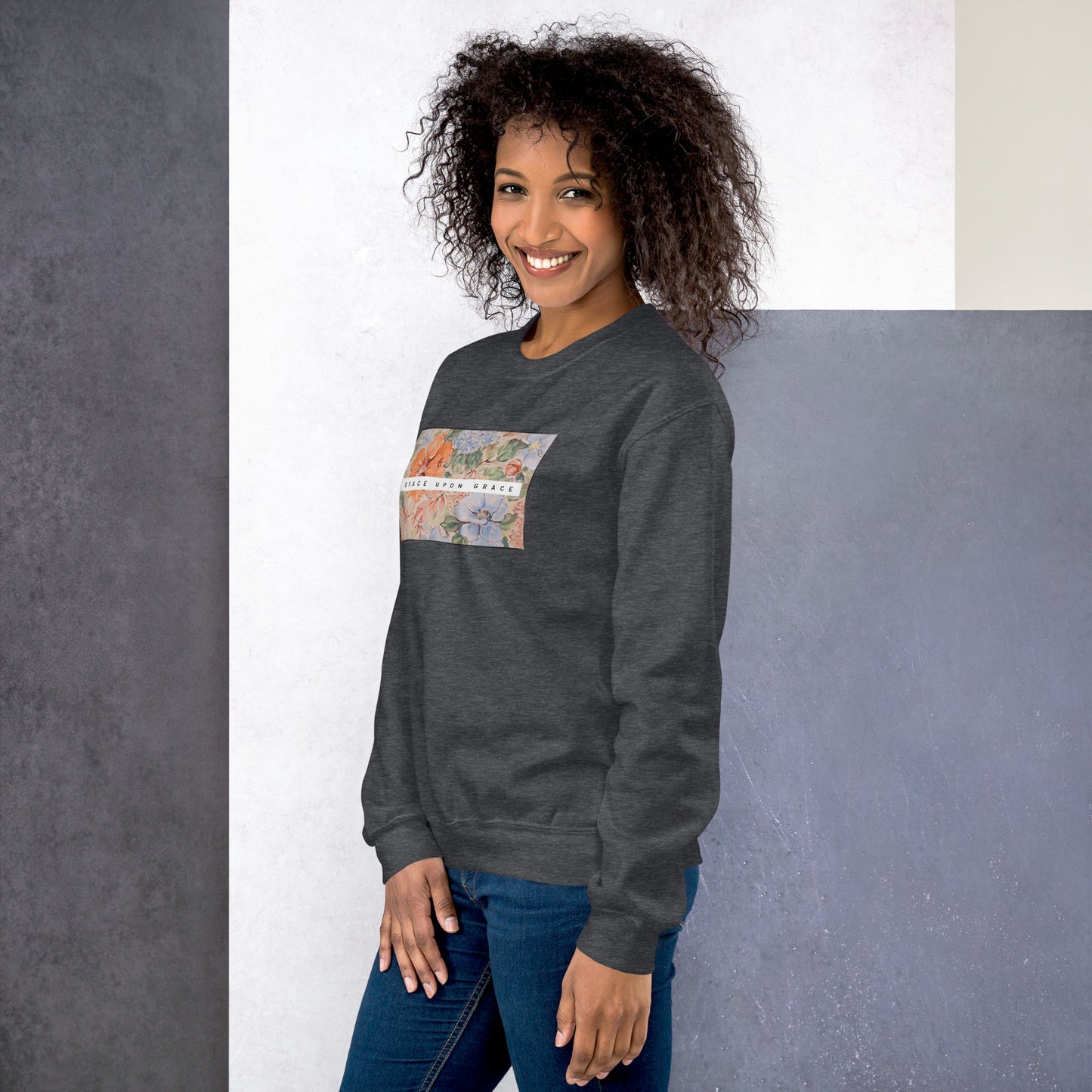 Grace upon Grace Floral Unisex Sweatshirt