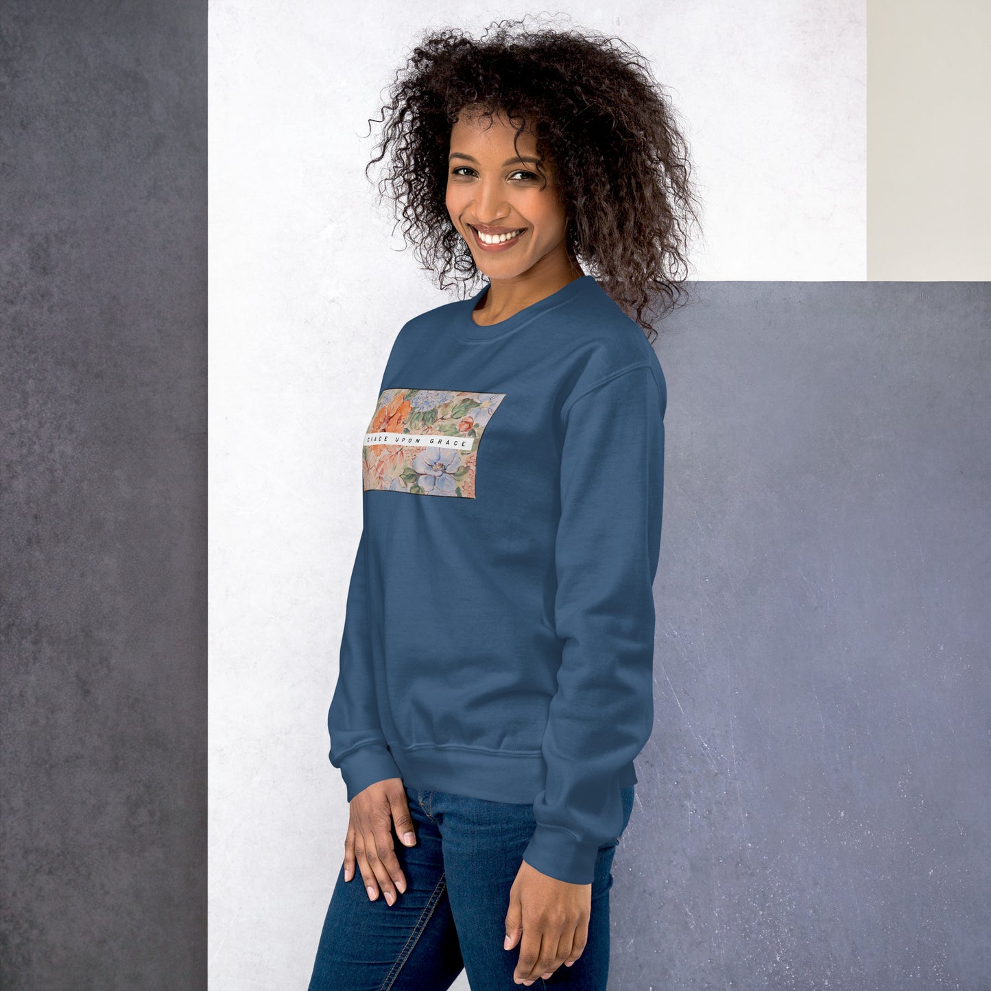 Grace upon Grace Floral Unisex Sweatshirt