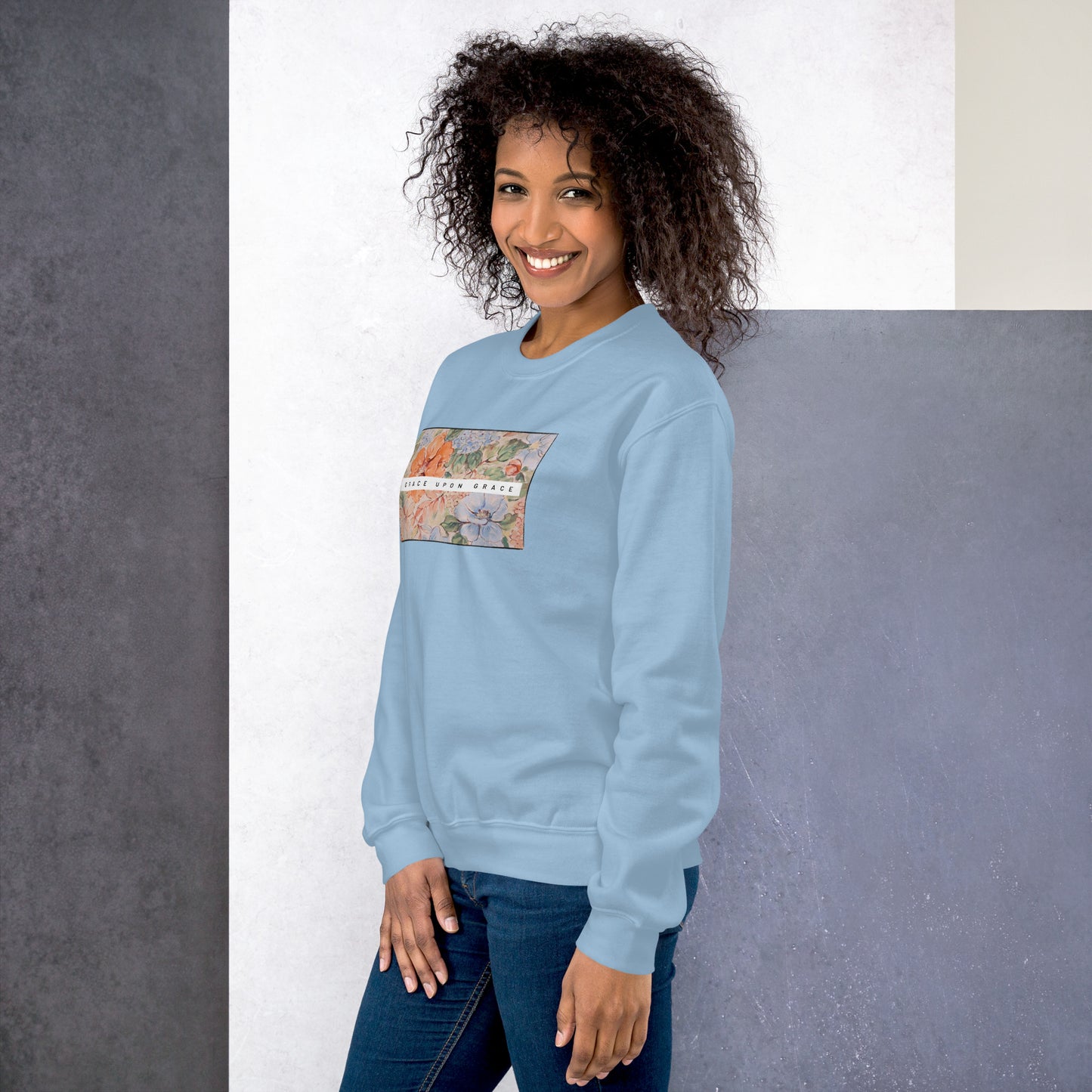 Grace upon Grace Floral Unisex Sweatshirt