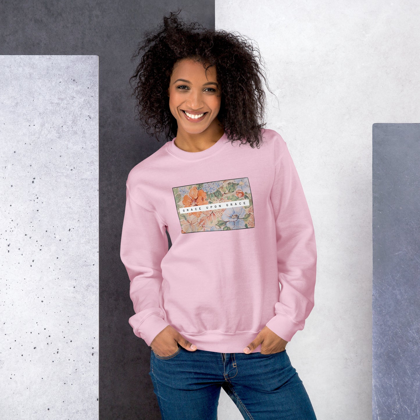 Grace upon Grace Floral Unisex Sweatshirt