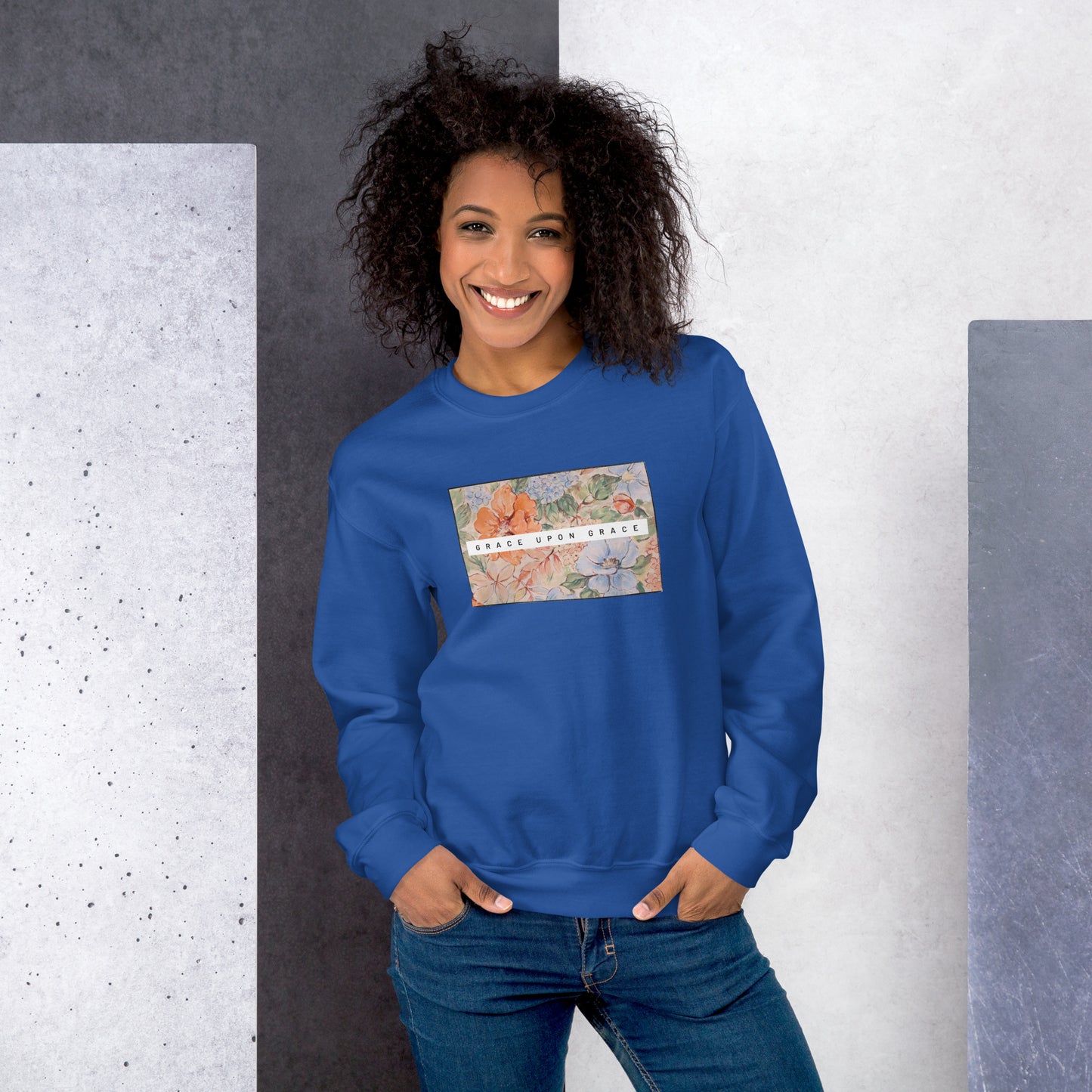 Grace upon Grace Floral Unisex Sweatshirt