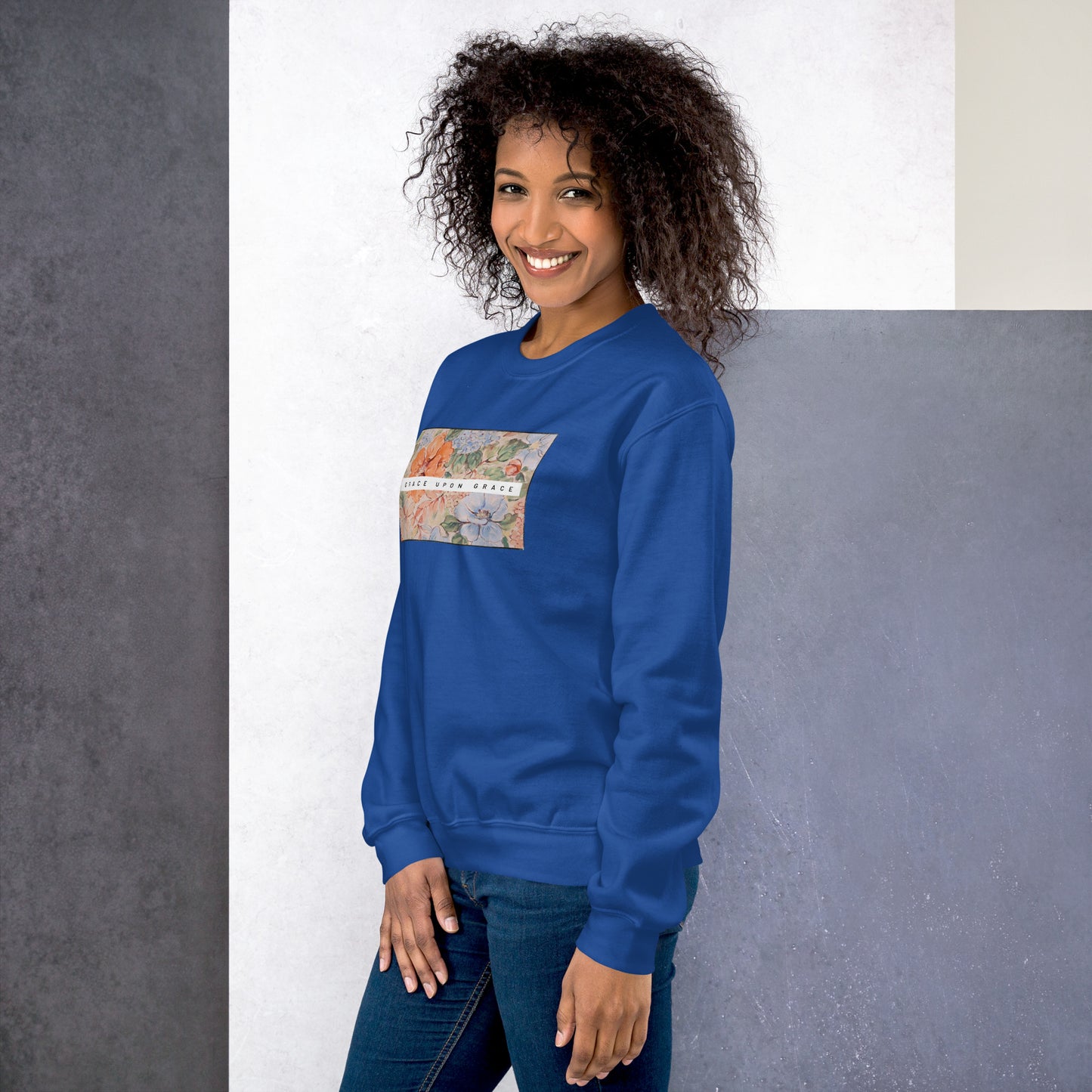 Grace upon Grace Floral Unisex Sweatshirt